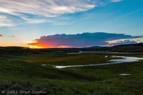 Sunset over Hayden Valley